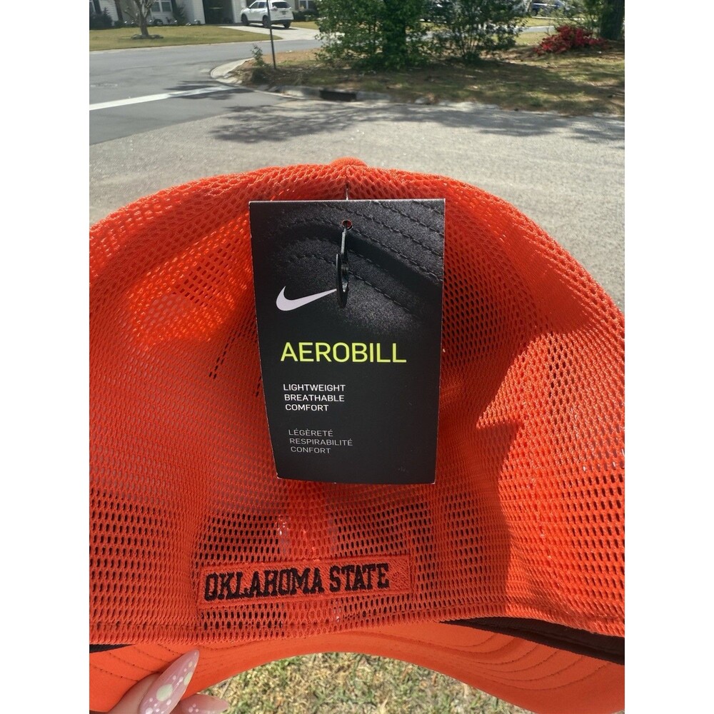 Oklahoma State Cowboys Hat Cap Flex Fit Classic99 Orange Nike Dri Fit Swoosh S/M - Picture 4 of 7